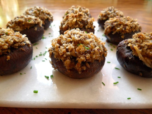Italian Stuffed Mushrooms with Garlic and Parmesan Cheese