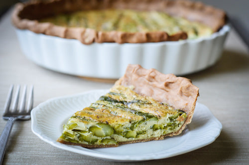 Quiche with Asparagus and Whole Wheat Crust