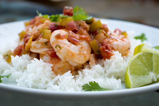 Shrimp Stew with Peppers and Tomatoes