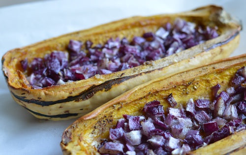 Garlic Gold Delicata Squash Boats