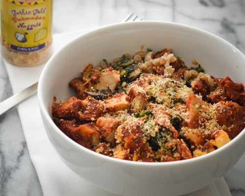 Farro Spinach Chicken Bake