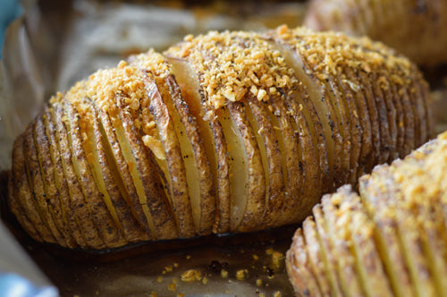 Garlic Hasselback Potatoes