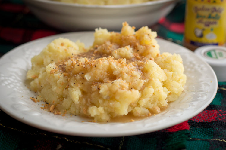 Golden Garlic Mashed Potatoes