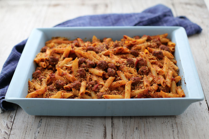 Mini Meatball Pasta Bake