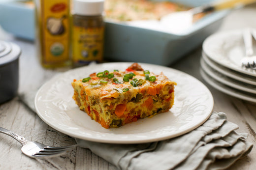 Italian Brunch Casserole with Sausage and Peppers