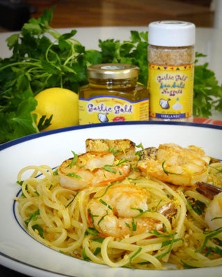 Garlic Gold Shrimp Linguine