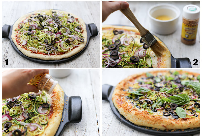 How to: Make Zucchini Pizza with a Crunchy Garlic Crust
