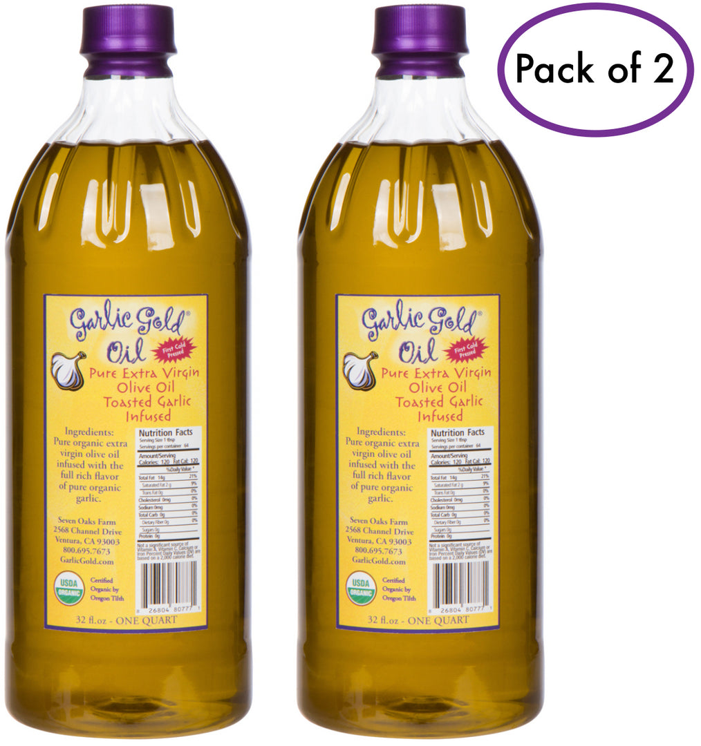 Qt. of Garlic Infused Extra Virgin Olive Oil (EVOO) (Pack of 2)